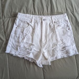 White Denim Shorts Pacsun